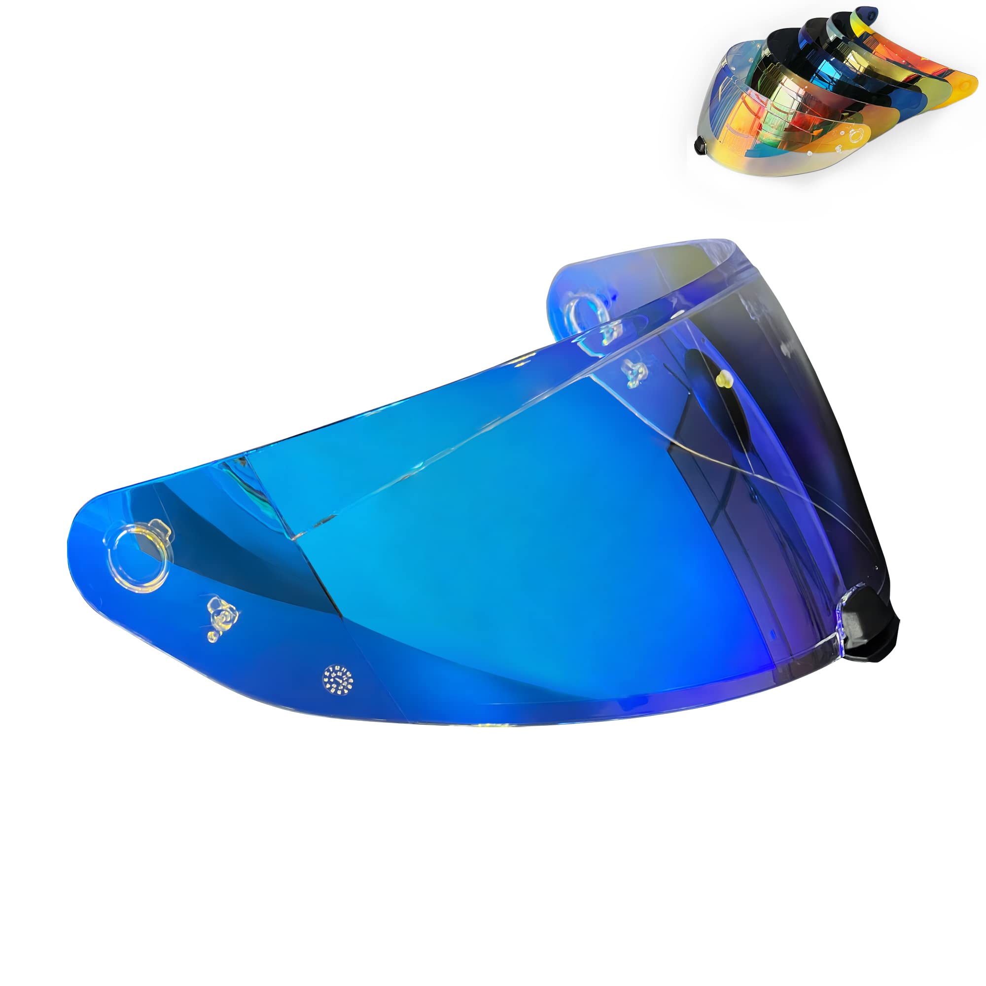 Logto Replacement Motorcycle Helmet Shield For I10 I70 Hj-31 Helmet Visor Shield Anti-Scratch Wearproof Windproof Universal Helmet Accessories (Rainbow)